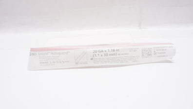 BD 381434 Insyte Autoguard Shielded IV Cath. 20Ga x 1.16inch x 60ml/min